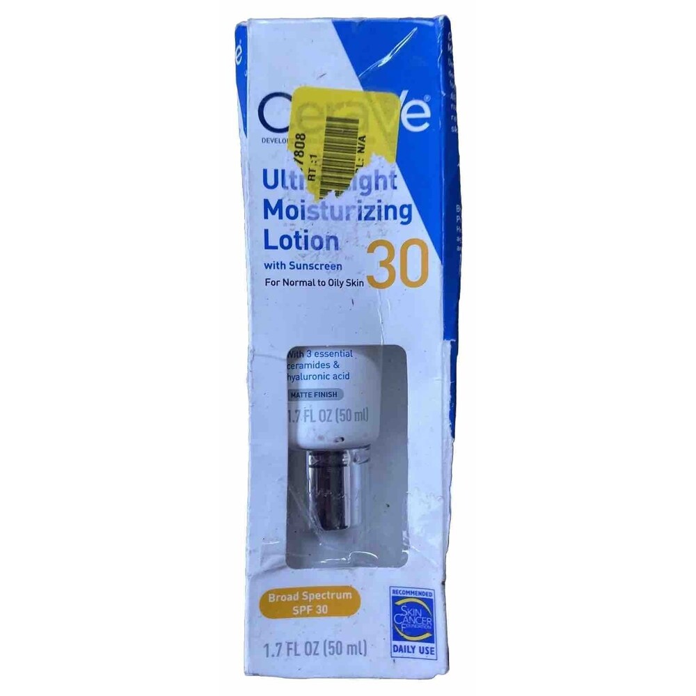 Cerave Ultra Light Moisturizing Face Lotion Spf 30 1.7 Fl Oz Normal To Oily Skin